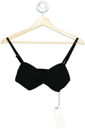 Afterhours Black Ribbed Bralette UK XS