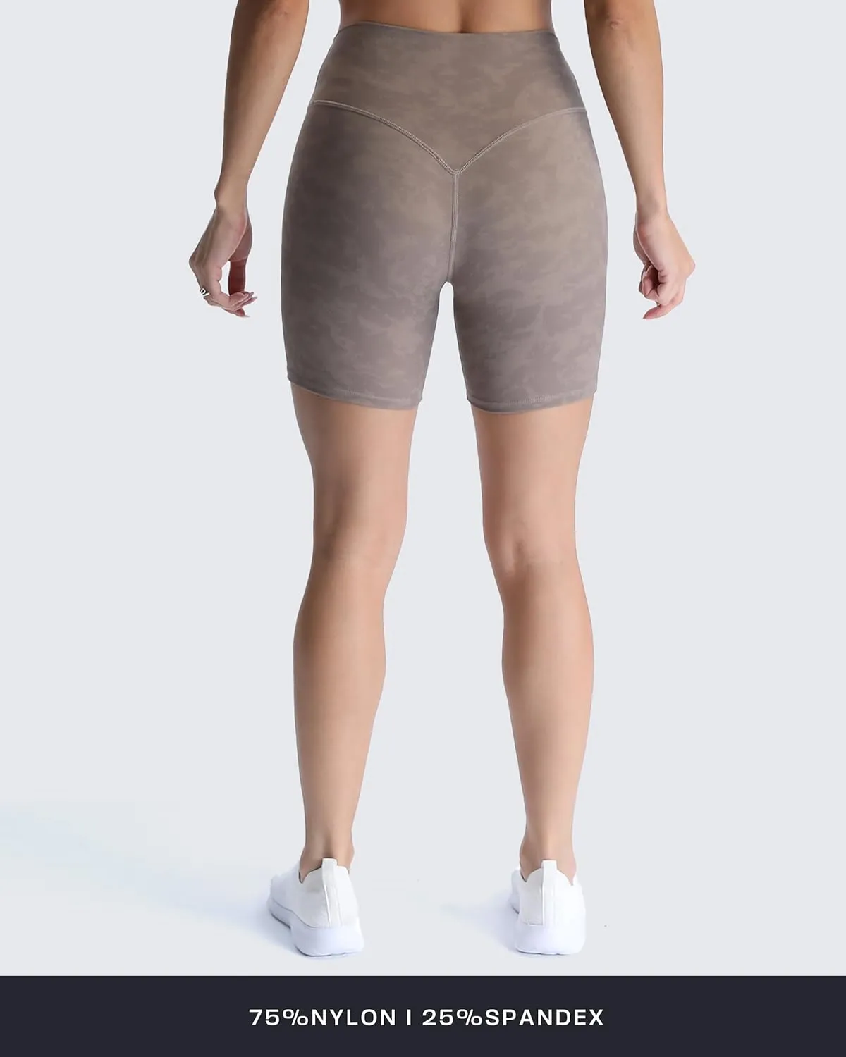 Aoxjox Metamorph Workout Biker Shorts for Women Tummy Control High Waisted Athletic Gym Running Deep V Yoga Short 6"