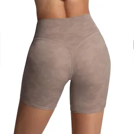 Aoxjox Metamorph Workout Biker Shorts for Women Tummy Control High Waisted Athletic Gym Running Deep V Yoga Short 6"