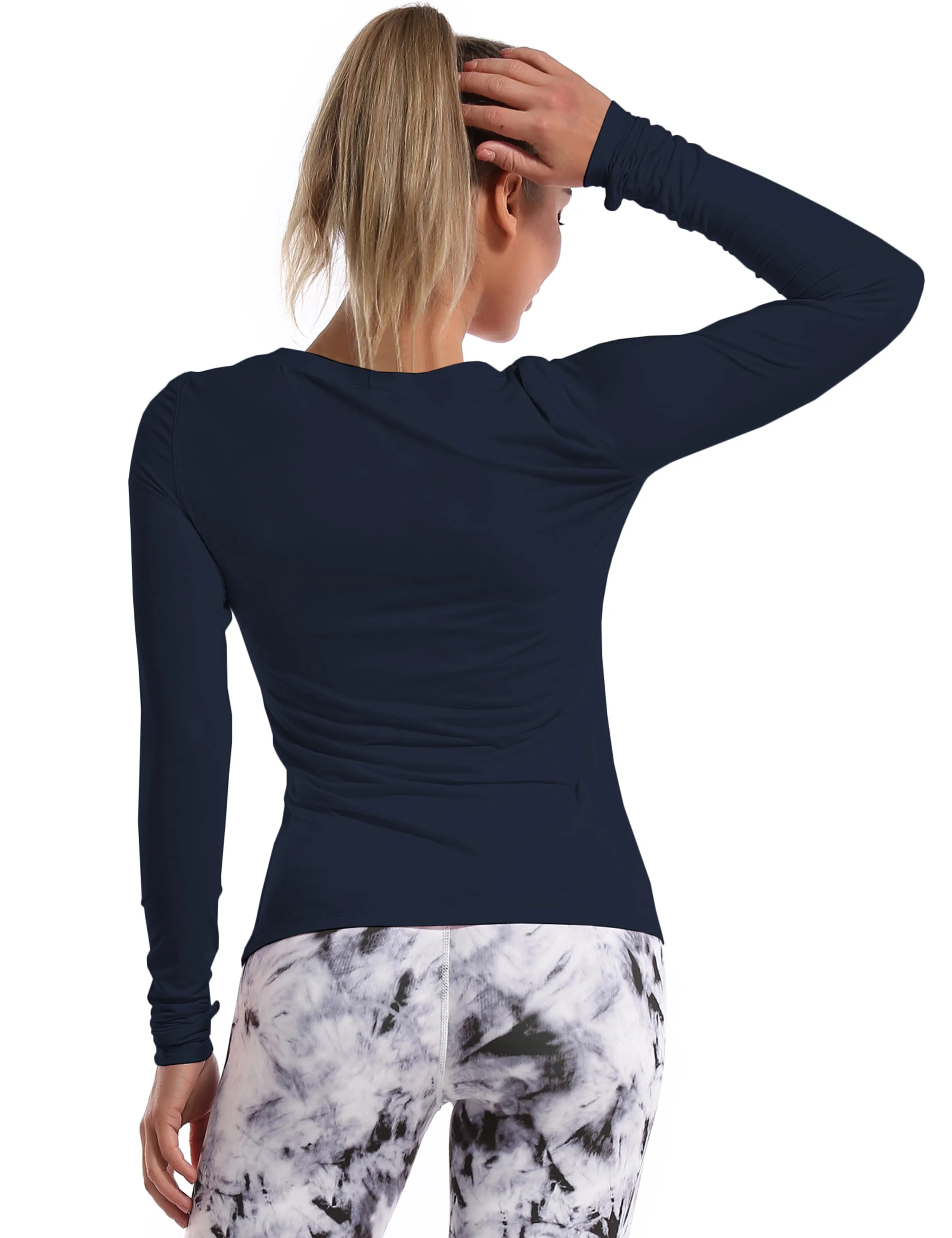 Athlete Long Sleeve Tops darknavy_Gym