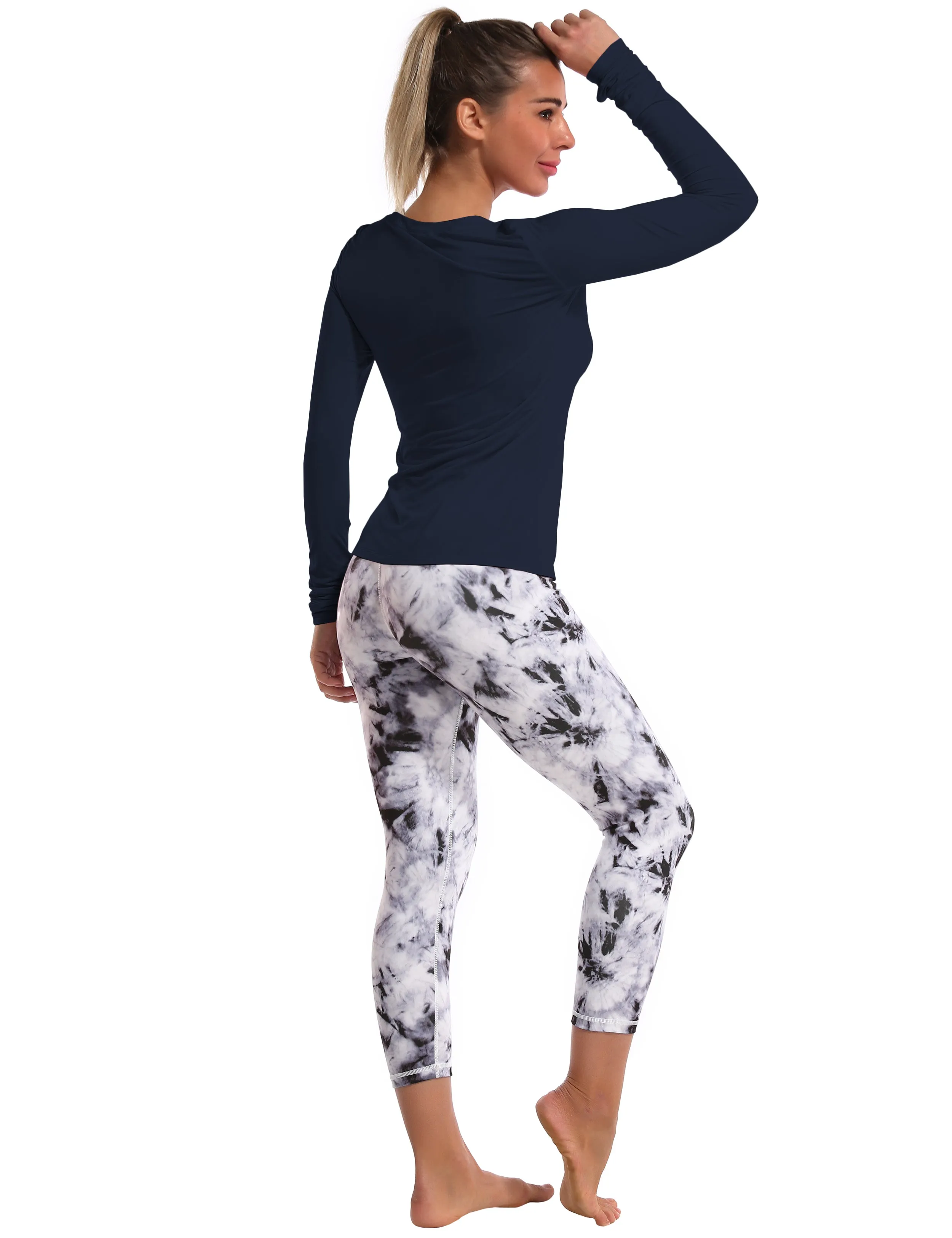 Athlete Long Sleeve Tops darknavy_Gym