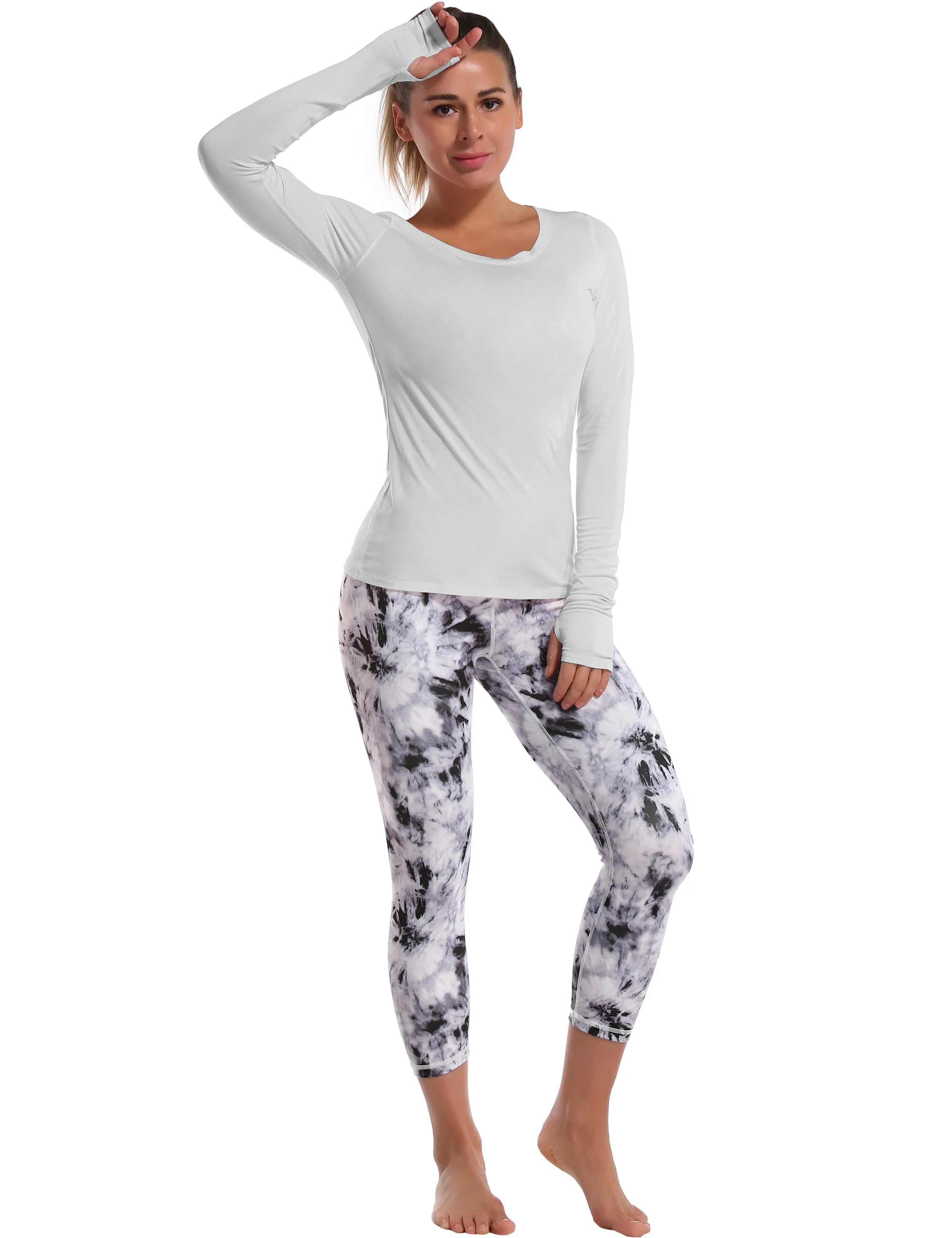 Athlete Long Sleeve Tops lightgray_Gym