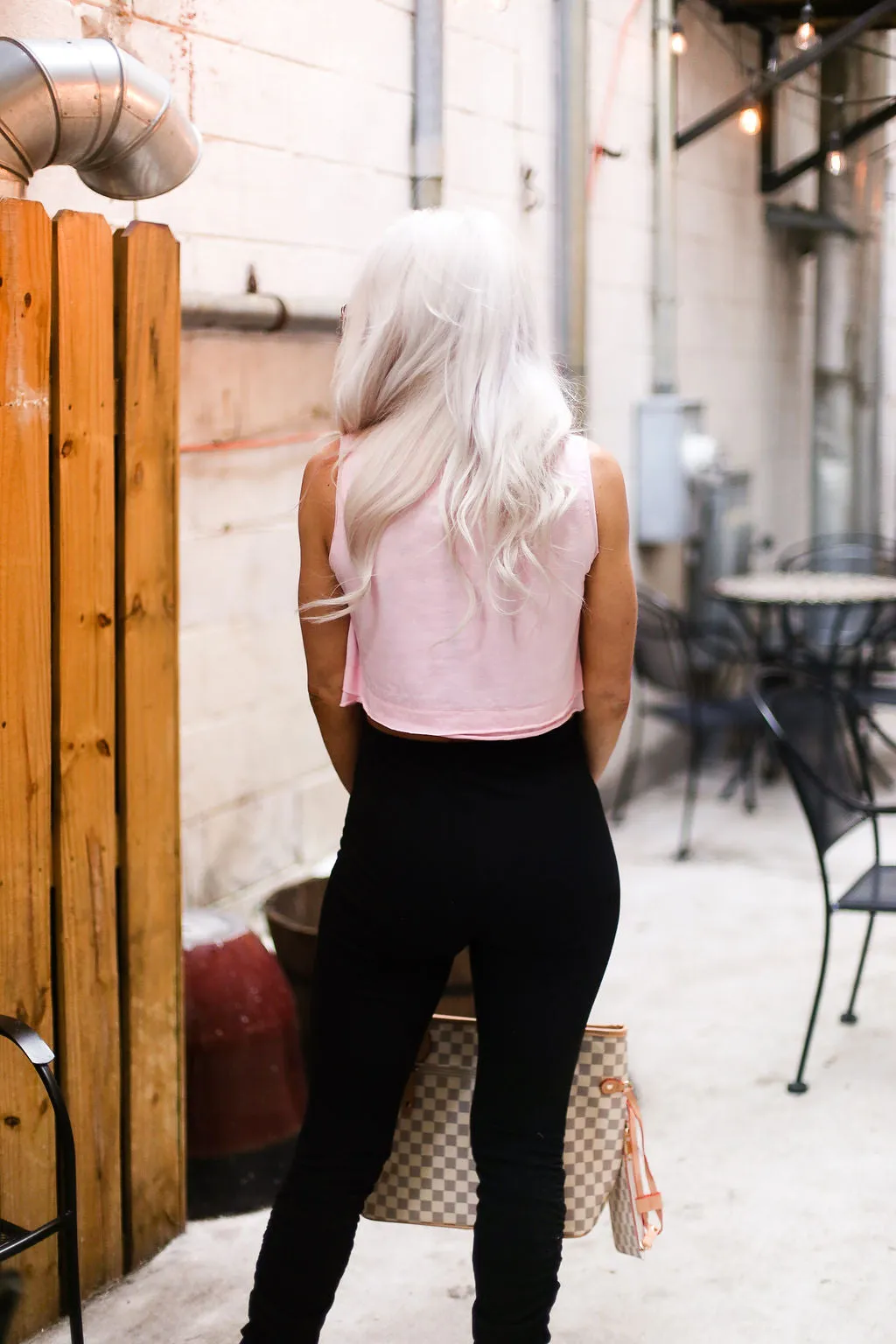 Baby Pink Cropped Workout Tank