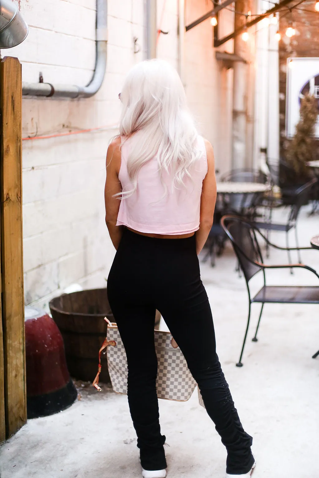Baby Pink Cropped Workout Tank