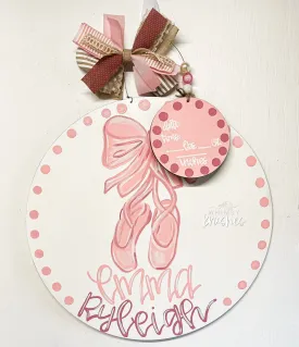 Ballet Slippers Baby Doorhanger