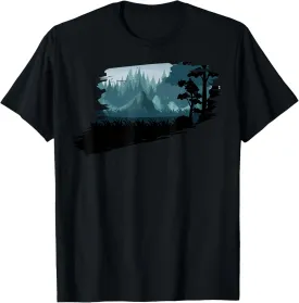 Beautiful Mountain, Nature Trees and Forest T-Shirt