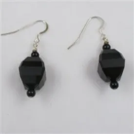 Black Crystal Drop Earrings
