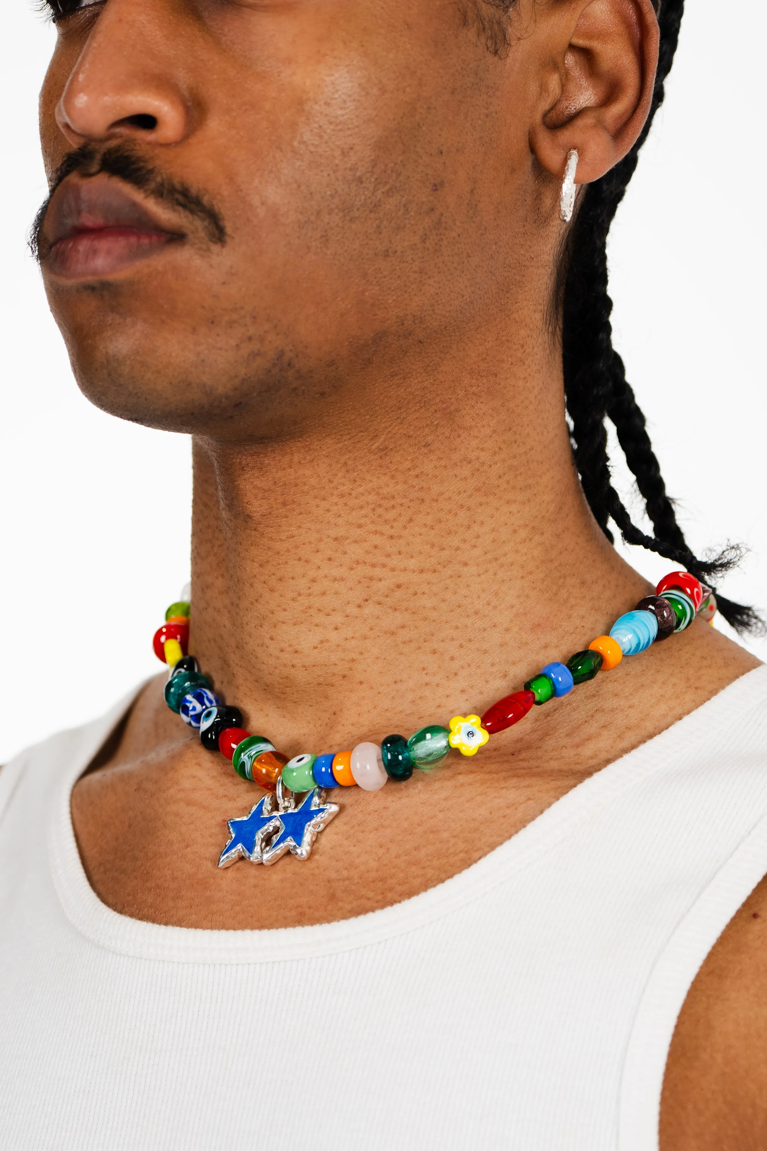 Blue Melted Stars Necklace