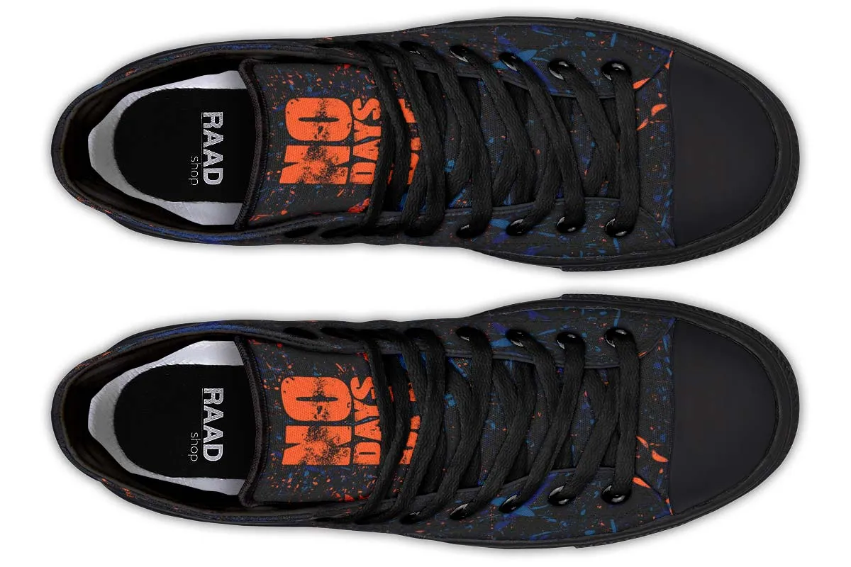 Blue Orange Funky Pattern