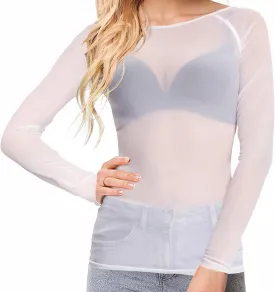 Buauty Sheer Tops for Women,Mesh Fishnet Tops Plus Size,Stylish and Sensational Mesh Blouses for Fashion-Forward Ladies