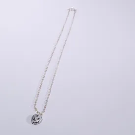 Celestial Stamped Sterling Silver Necklace with Moon and Star