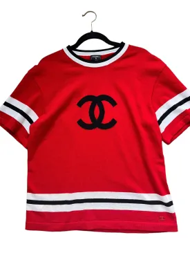 Chanel Red CC Logo Cashmere Sweater 2024 Collection  AVC2125