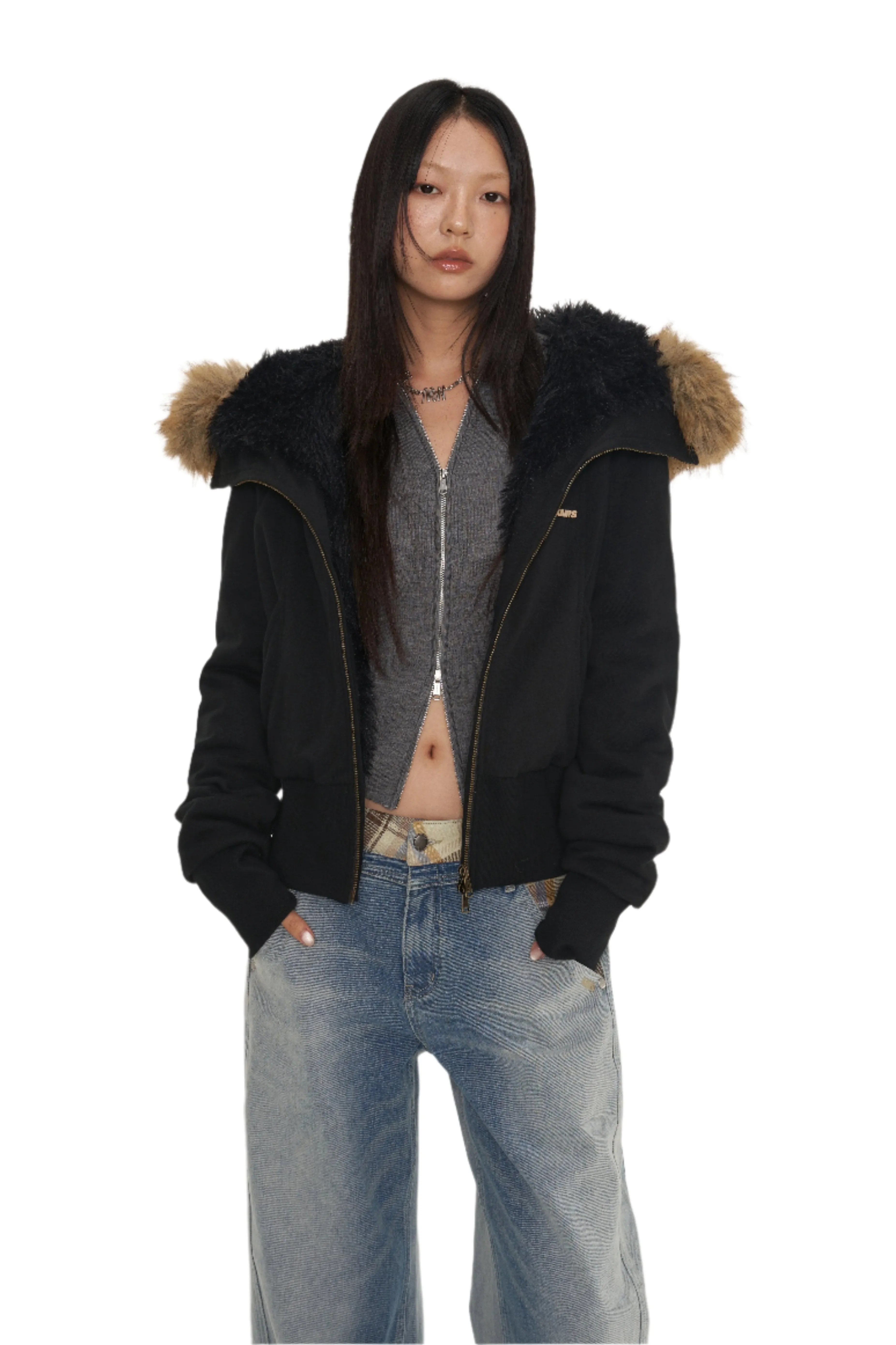 City Walk Thickened Black Hoodie