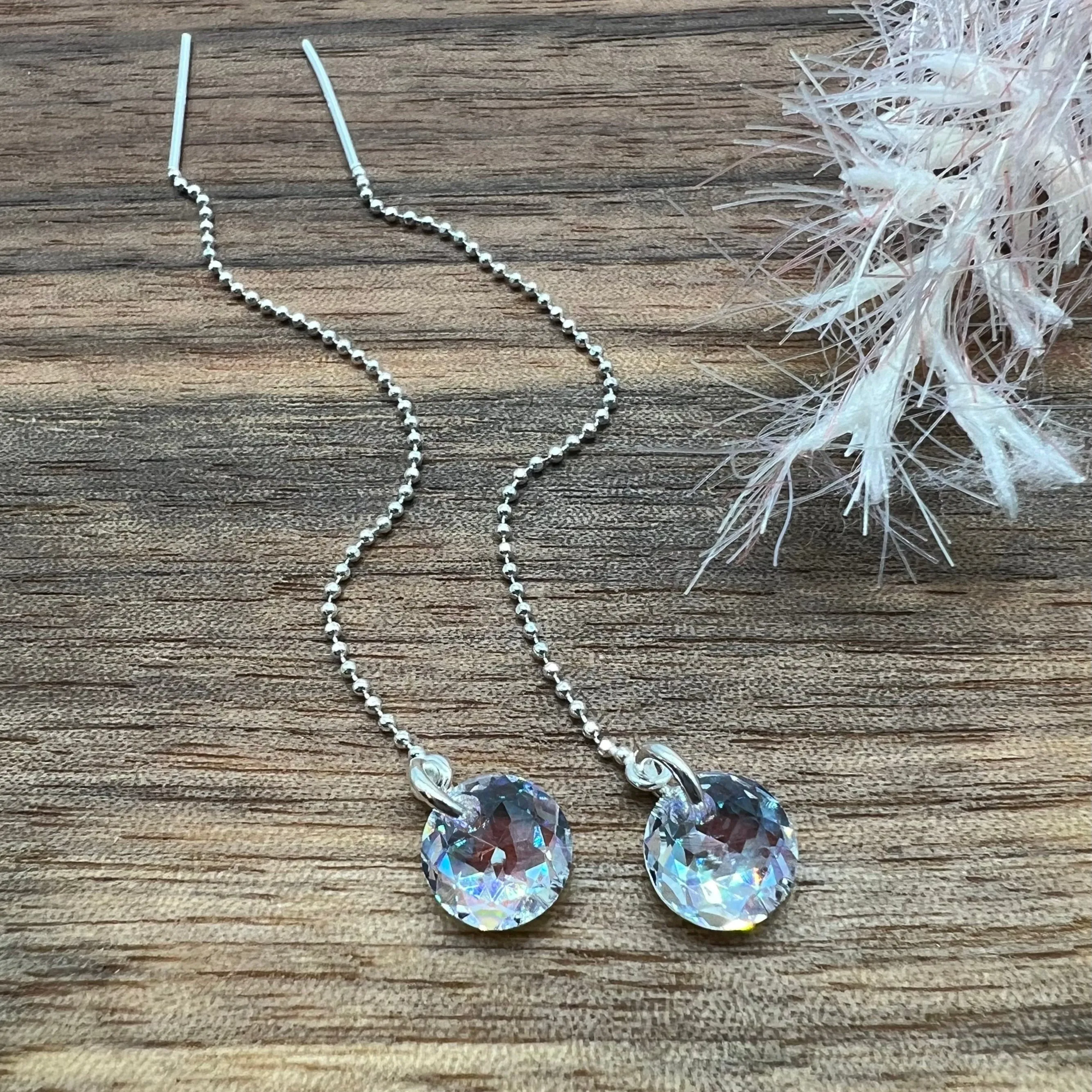 Crystal Shimmer Threader Earrings