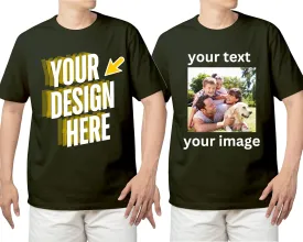 Custom T-Shirt for Men & Women - Personalized Tshirts with Photo and Text - Front and Back Printed Unisex Shirt