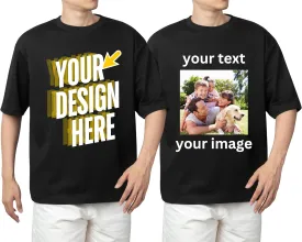Custom T-Shirt for Men & Women - Personalized Tshirts with Photo and Text - Front and Back Printed Unisex Shirt