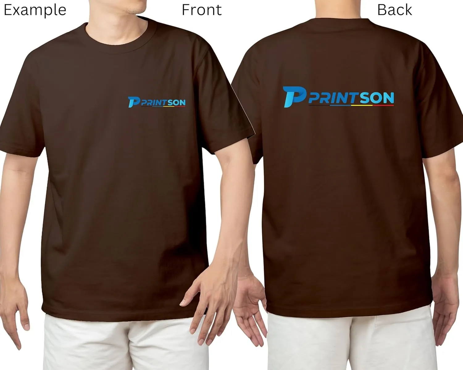 Custom T-Shirt for Men & Women - Personalized Tshirts with Photo and Text - Front and Back Printed Unisex Shirt