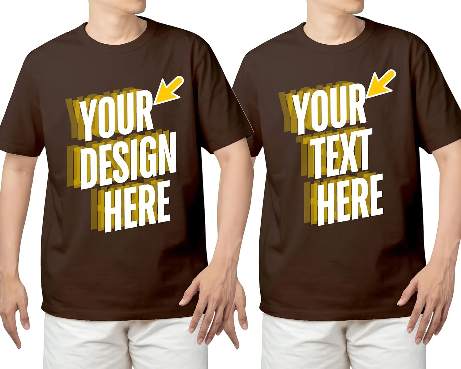 Custom T-Shirt for Men & Women - Personalized Tshirts with Photo and Text - Front and Back Printed Unisex Shirt