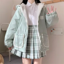 Cute Bear Kawaii Hoodie Zipper Coat