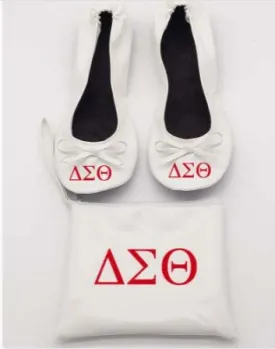 Delta Sigma Theta Ballet Slippers w/ Bag (Sizes from 5-13)
