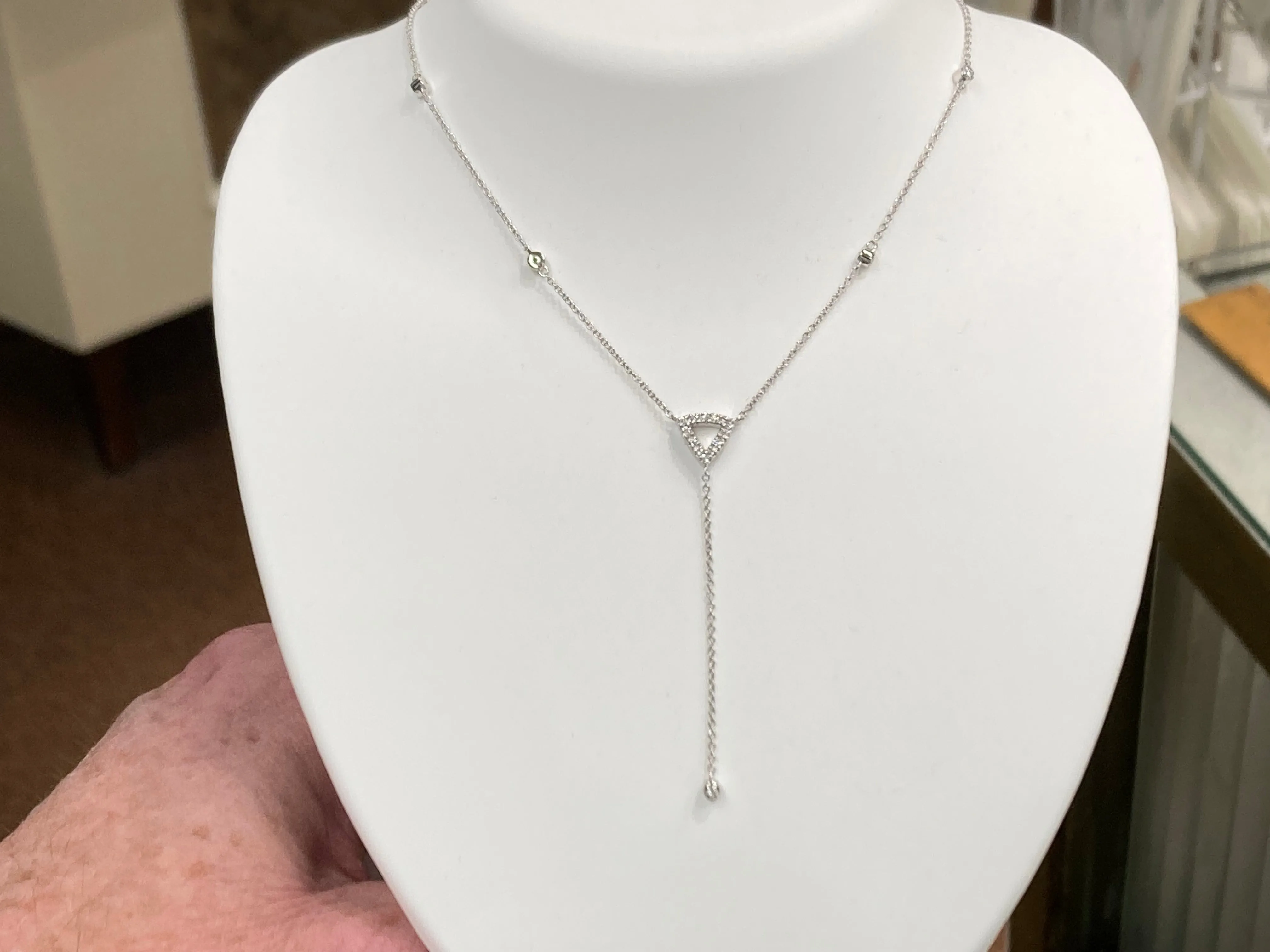 Diamond Silver Necklace