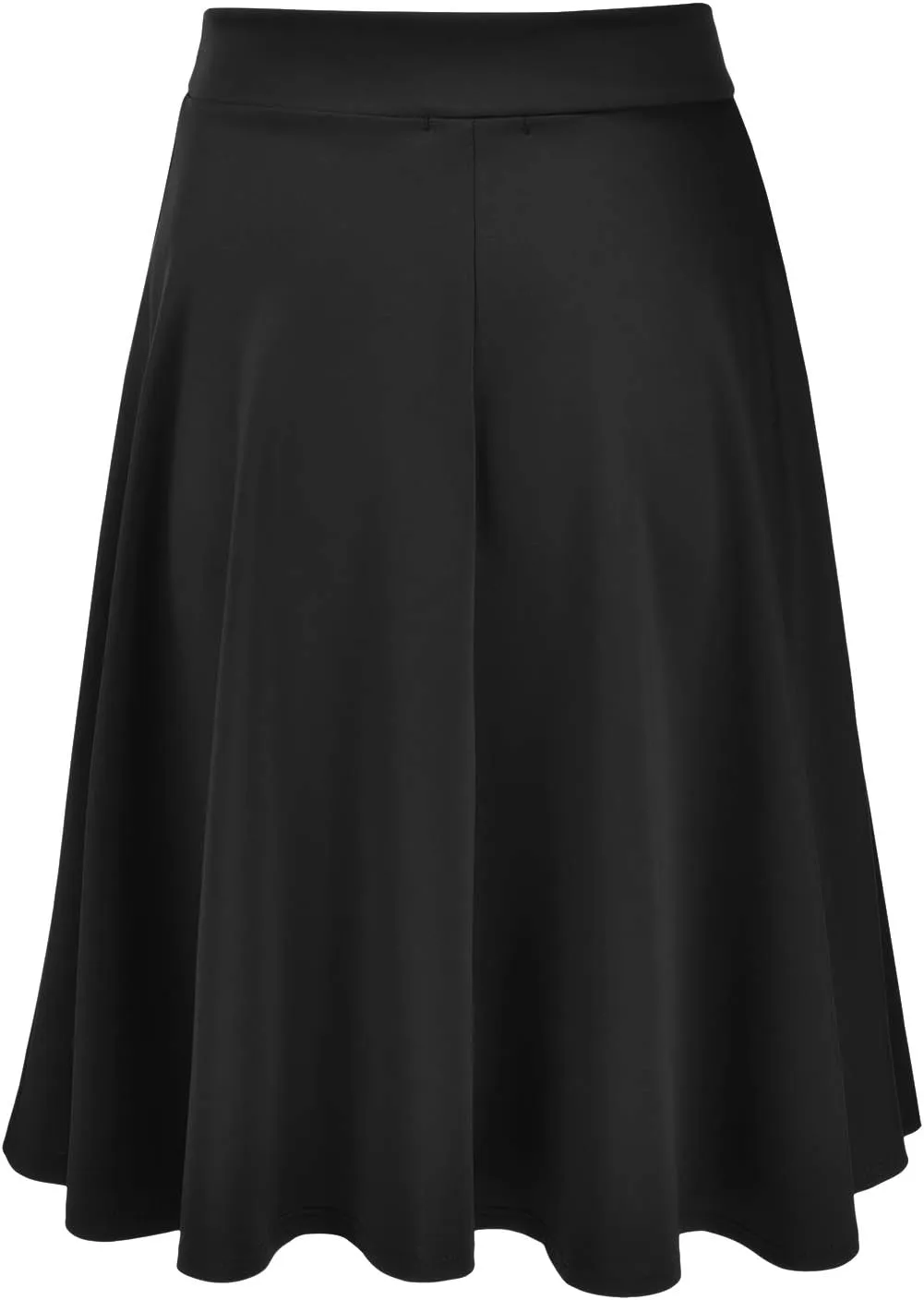 EIMIN Women's Basic Versatile Stretchy Flared Casual Midi Skater Skirt (S-3XL)