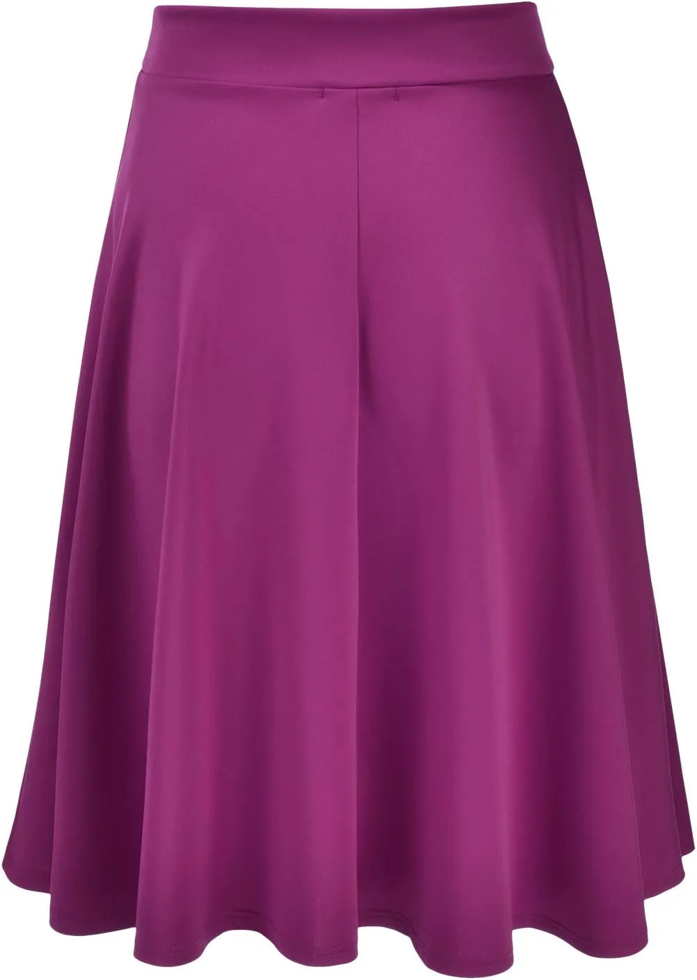 EIMIN Women's Basic Versatile Stretchy Flared Casual Midi Skater Skirt (S-3XL)