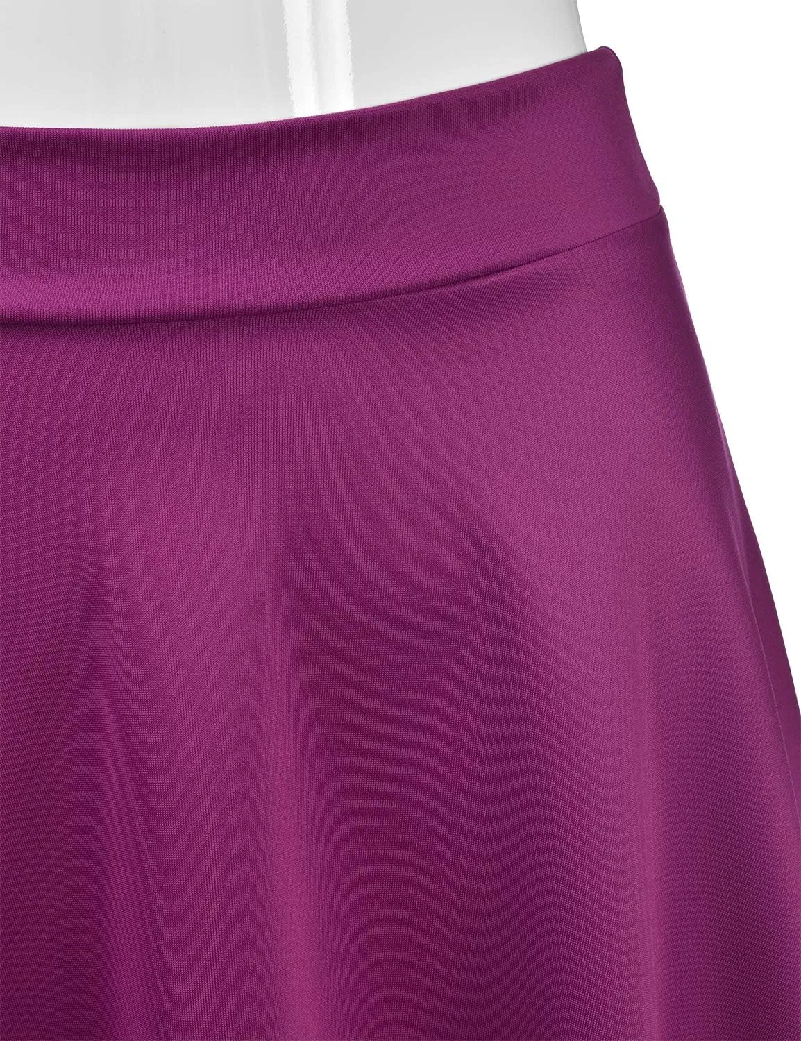 EIMIN Women's Basic Versatile Stretchy Flared Casual Midi Skater Skirt (S-3XL)