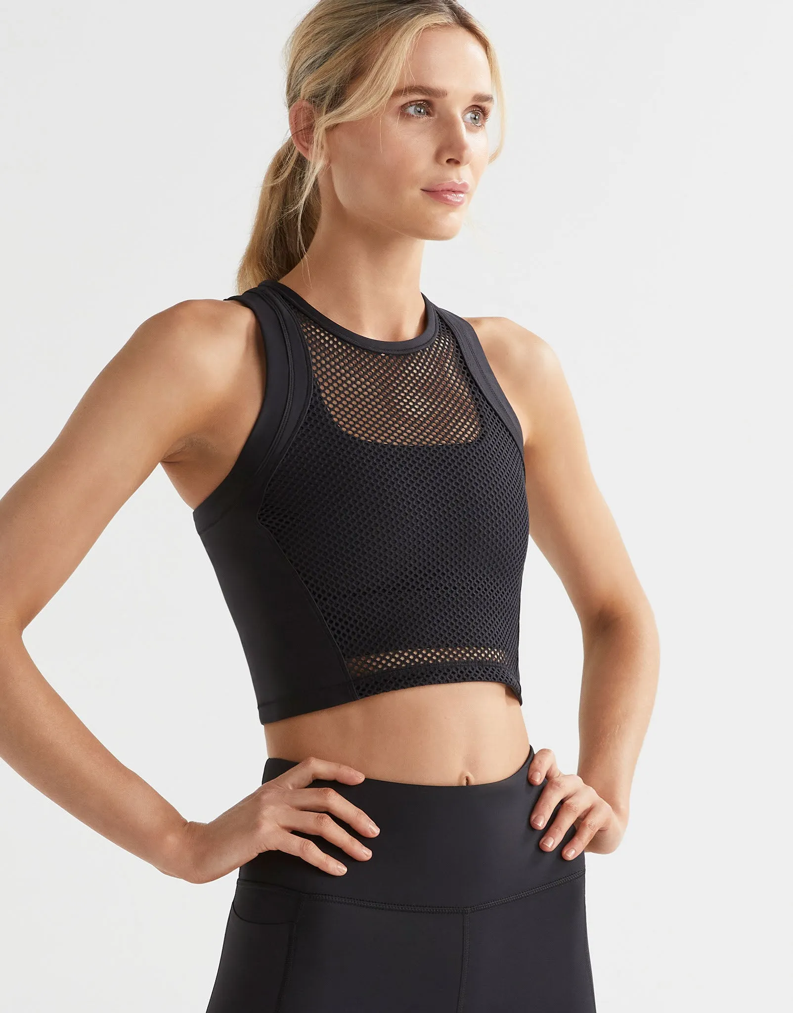 Frankie Mesh Tank - Black