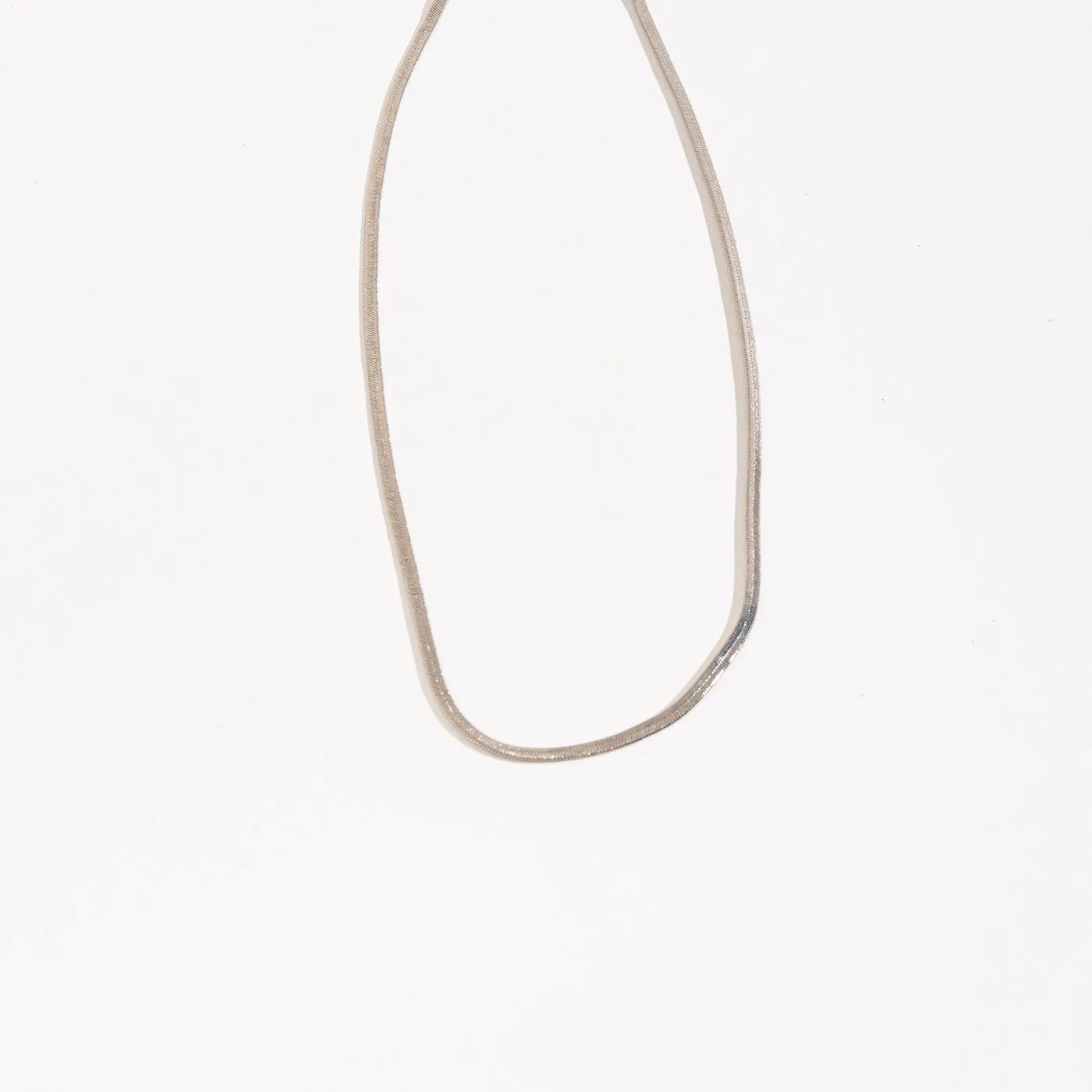 Howard's - Layer Me Herringbone Chain Necklace - Silver, 18 Inch