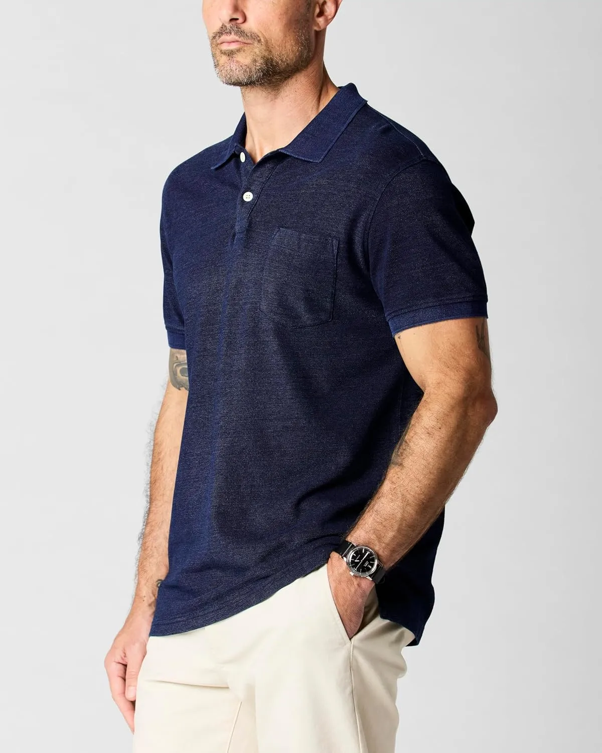 Huckberry Flint and Tinder Pique Polo, Polo Shirts for Men