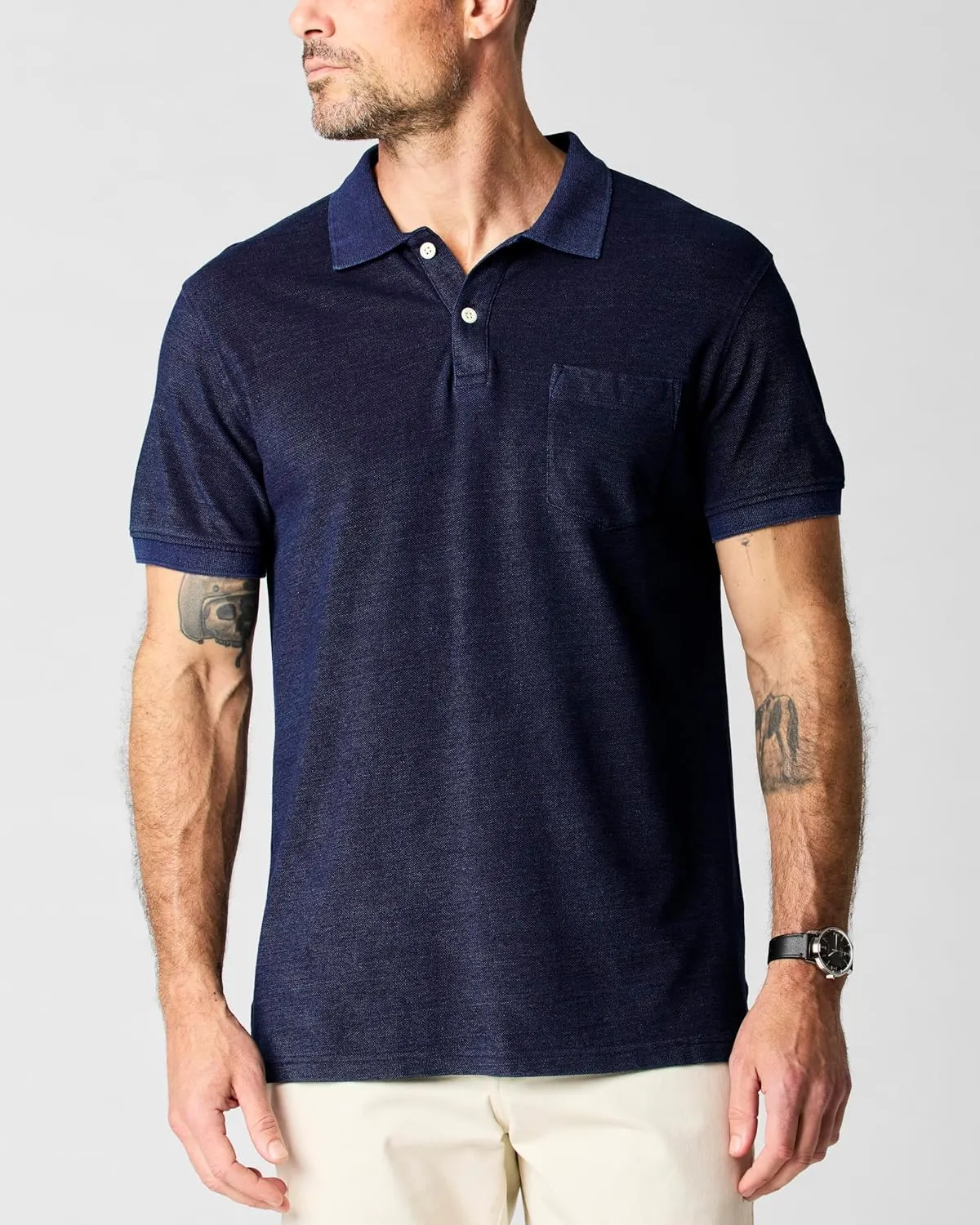 Huckberry Flint and Tinder Pique Polo, Polo Shirts for Men