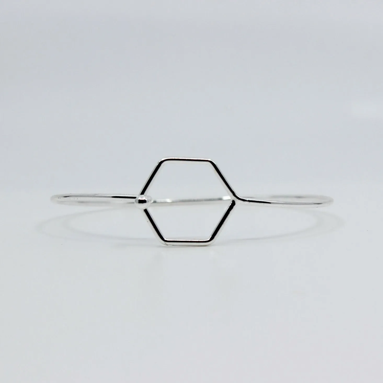 Hustle Hard // Hexagon Clasp Bracelet, Gold or Silver, Boho Layered Jewelry // BH-B004