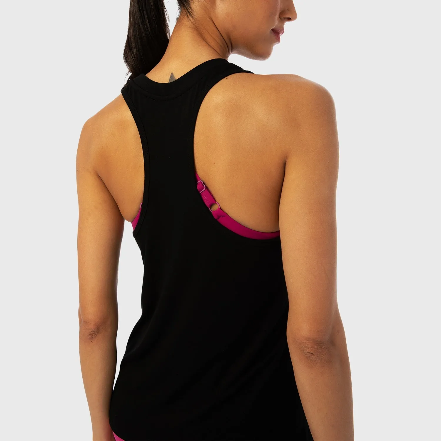 Infinity Longline Workout Tank - Black