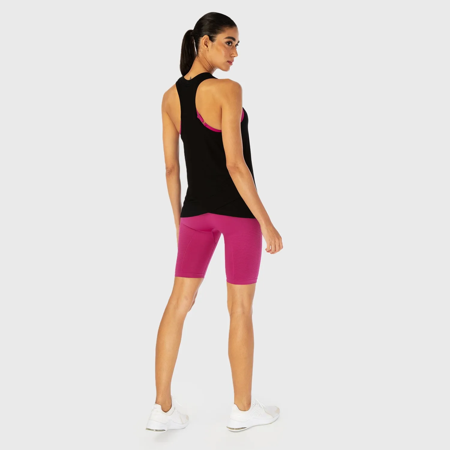 Infinity Longline Workout Tank - Black