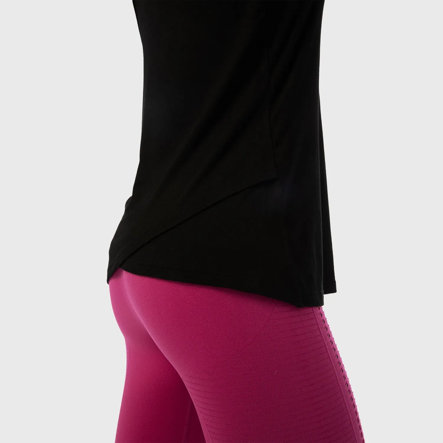 Infinity Longline Workout Tank - Black