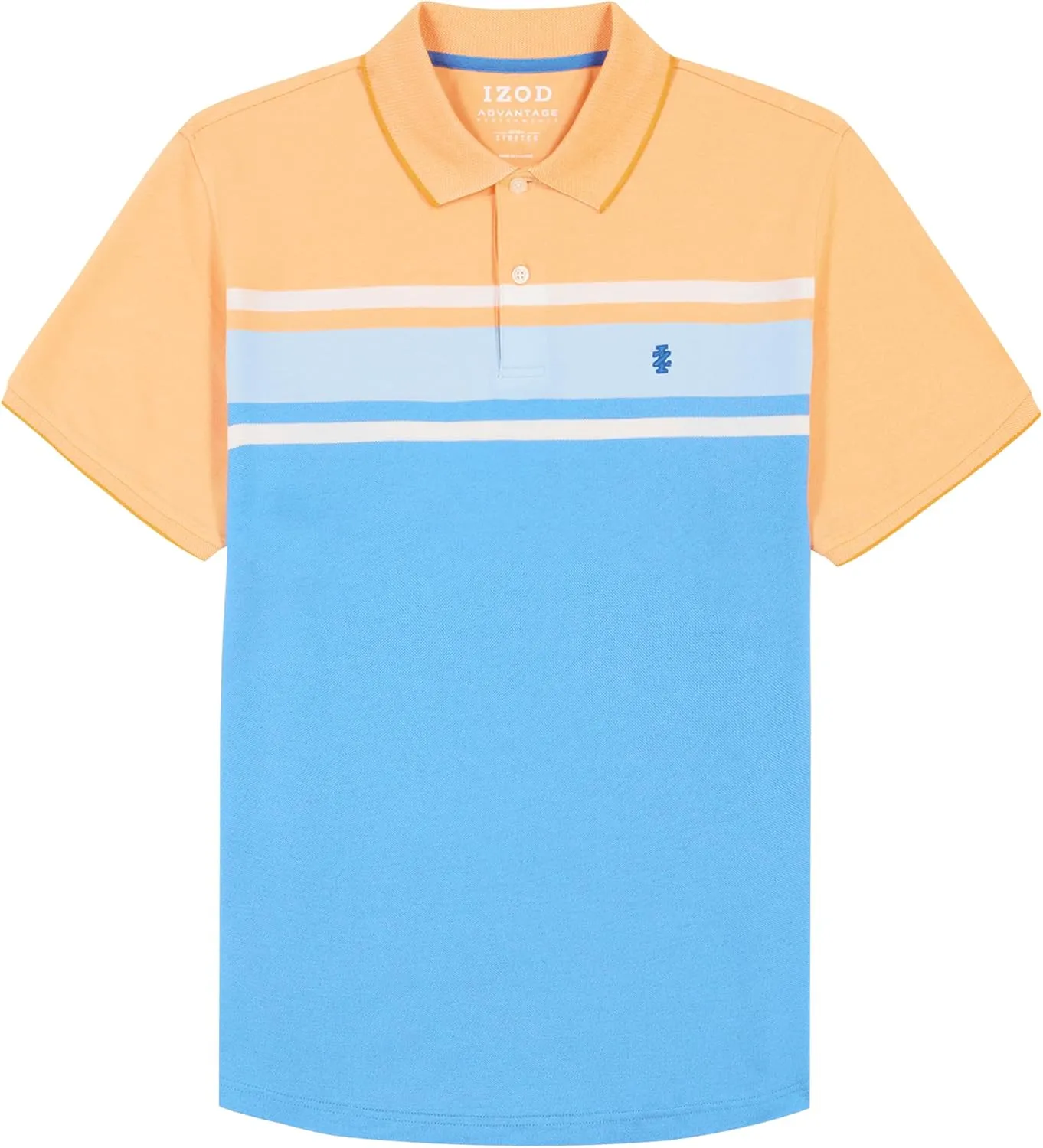 IZOD Men's Big and Tall Advantage Performance Short Sleeve Stripe Polo Shirt