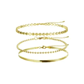 Kyerlyn Layered Gold Plated Dot Bracelets
