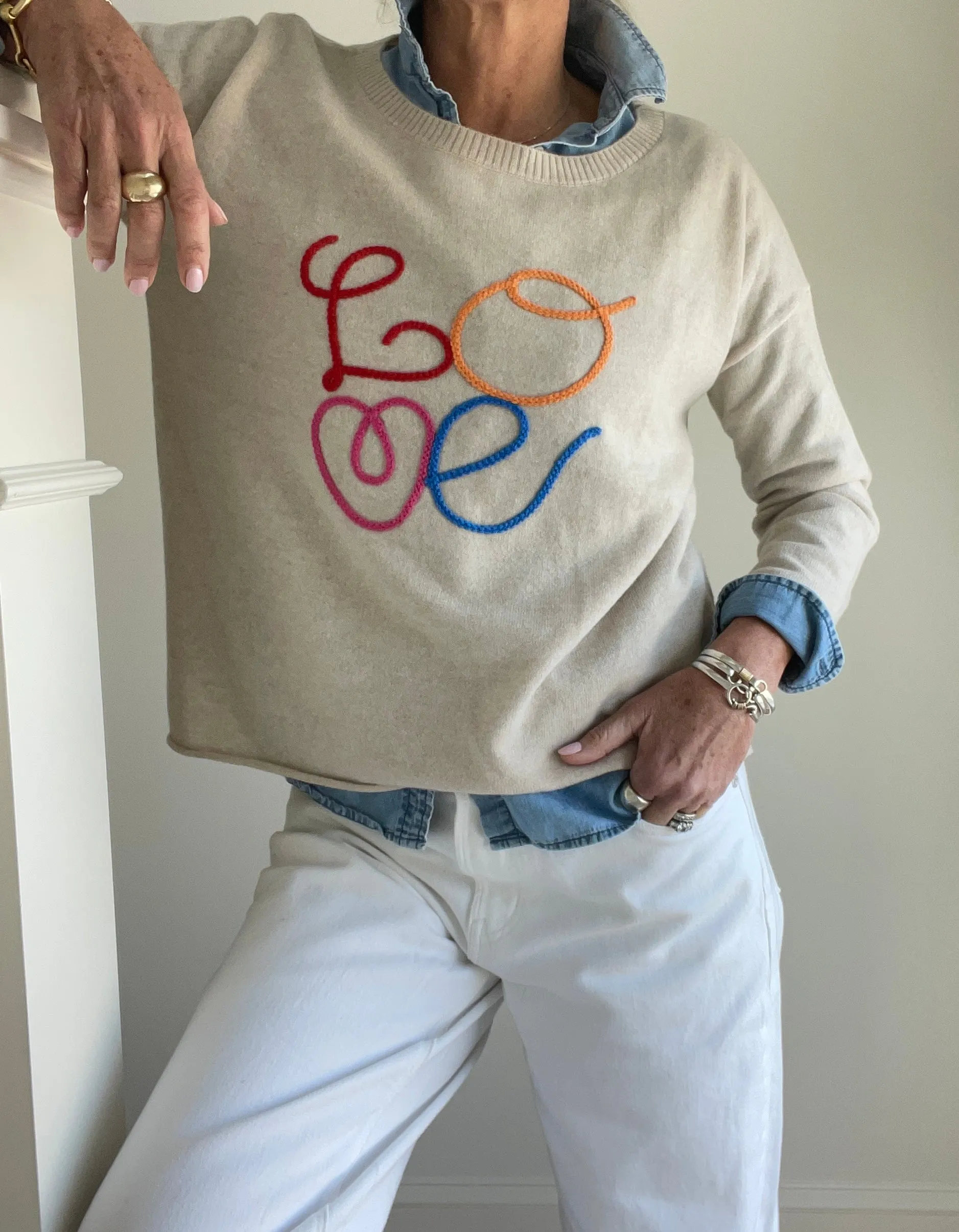 LOVE 100% Cashmere Boxy Sweater