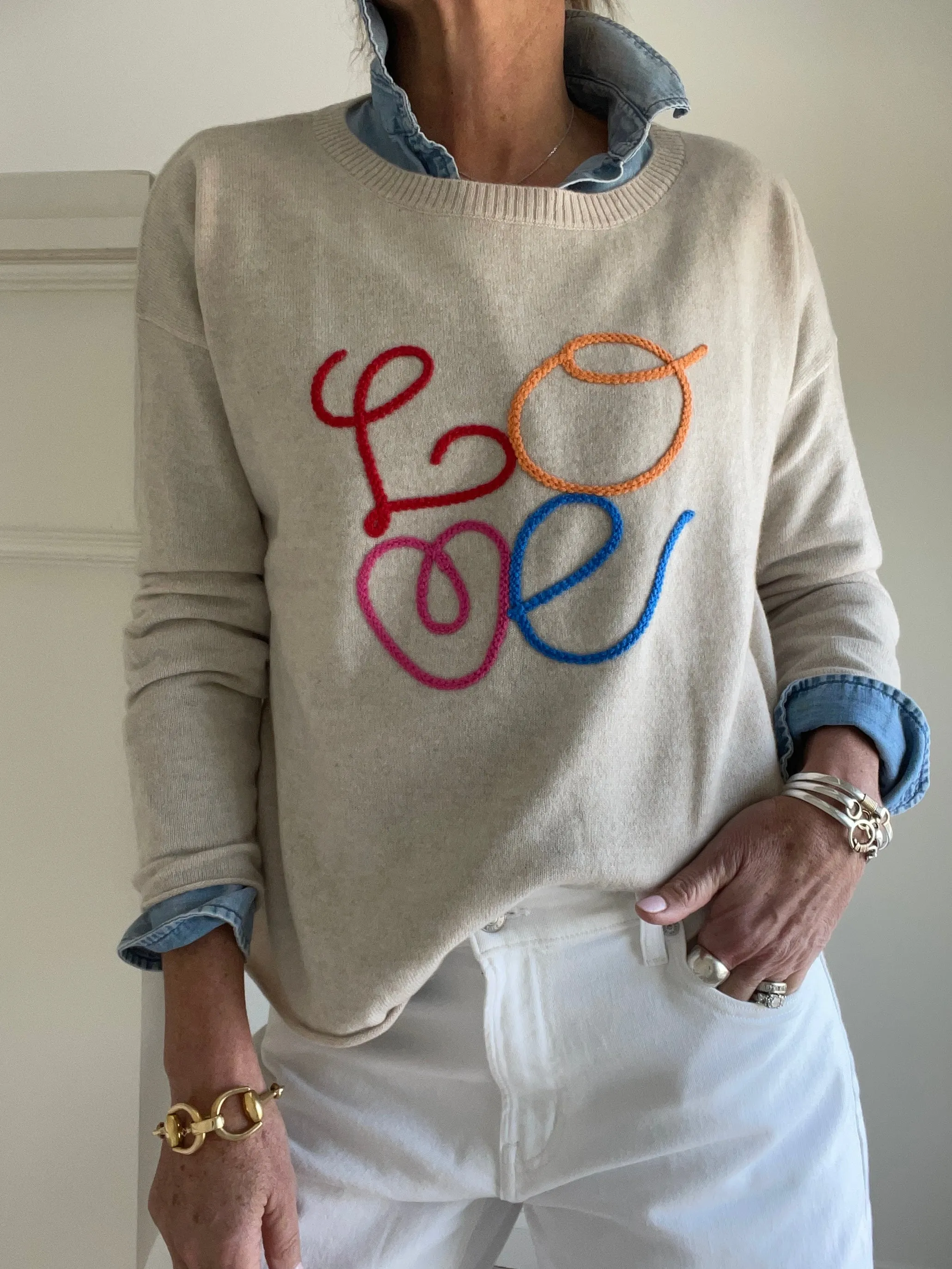 LOVE 100% Cashmere Boxy Sweater