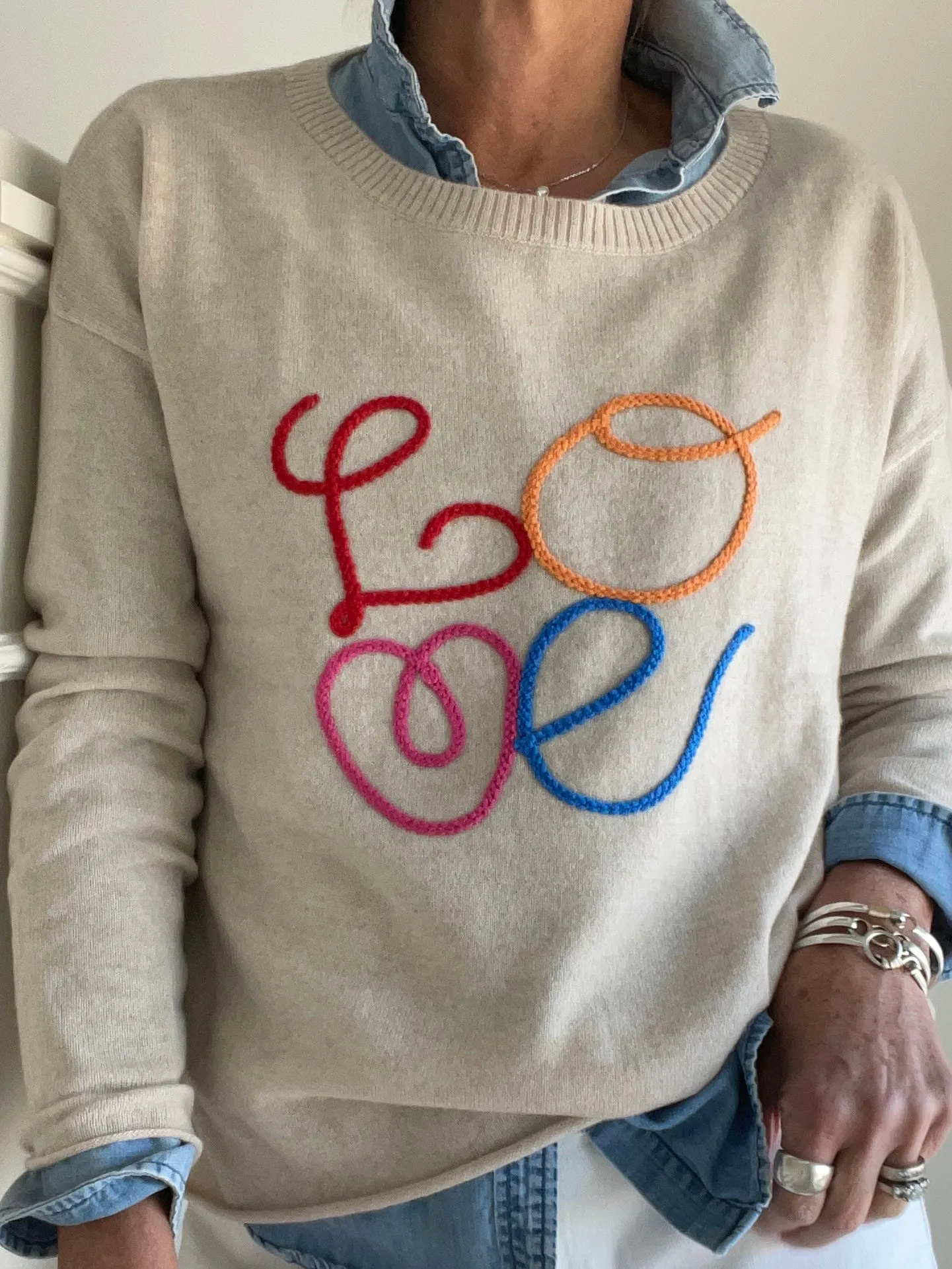 LOVE 100% Cashmere Boxy Sweater