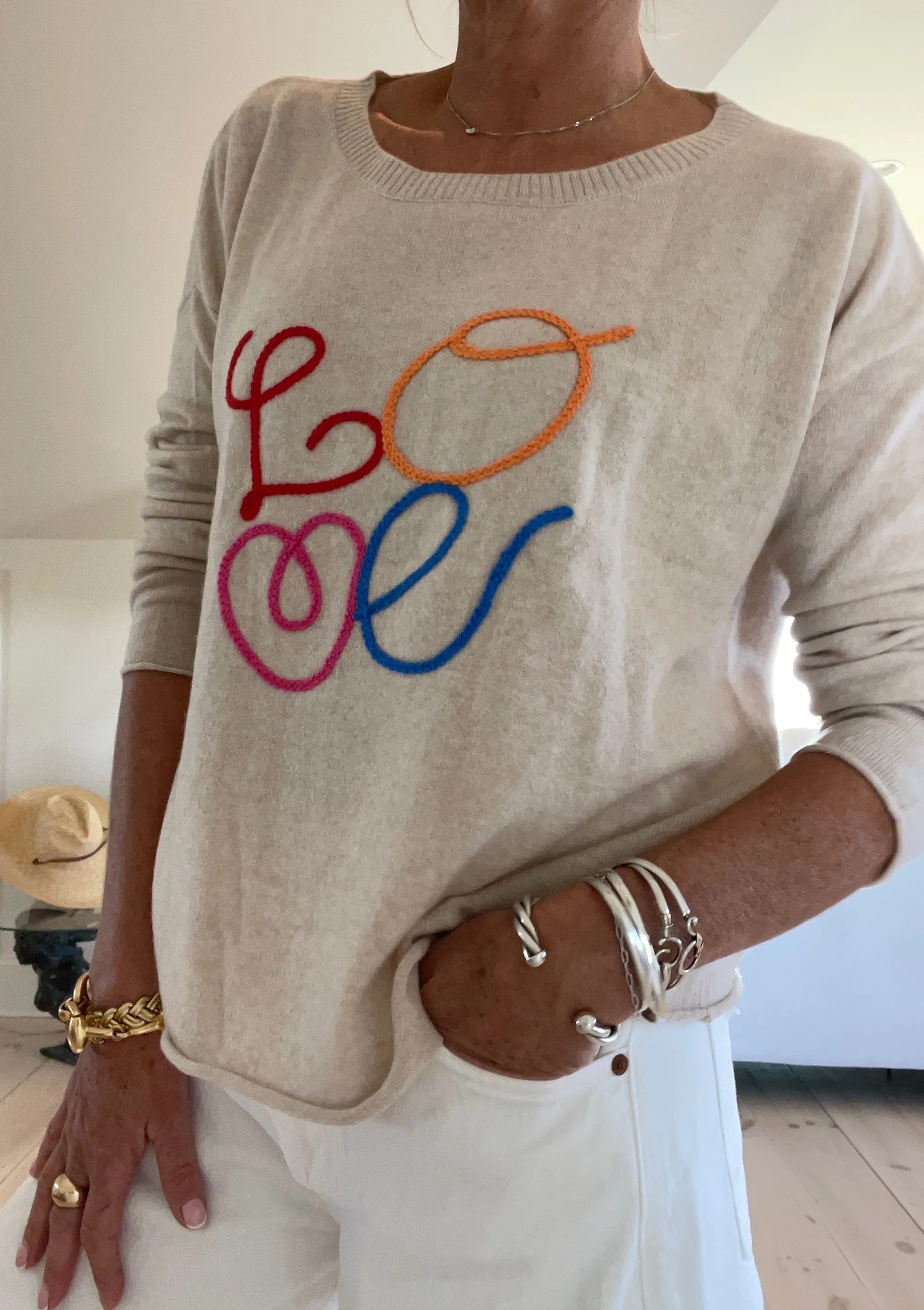 LOVE 100% Cashmere Boxy Sweater