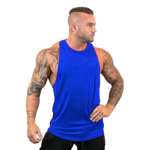 Men's Blue Tank Tops T-Shirt