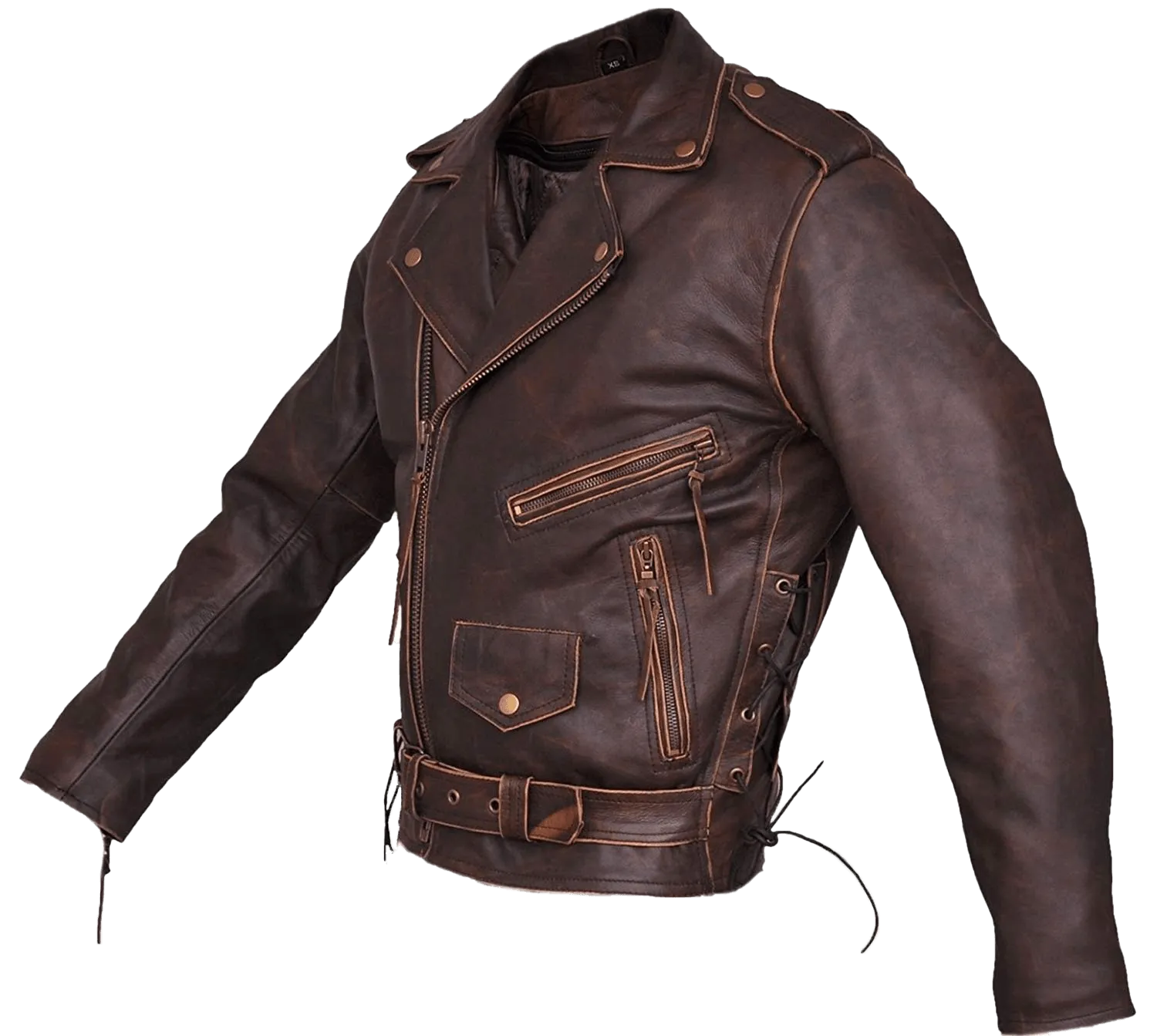Men's Classic Brando Brown Jacket | Mens Brown Leather Jacket