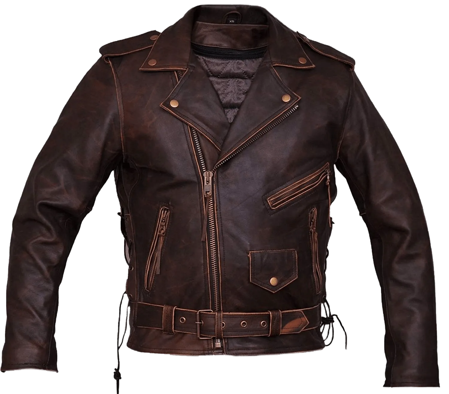 Men's Classic Brando Brown Jacket | Mens Brown Leather Jacket