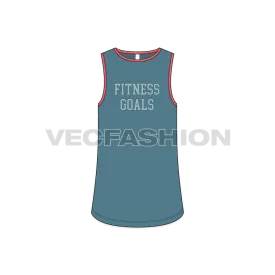 Mens Curved Hem Gym Tank