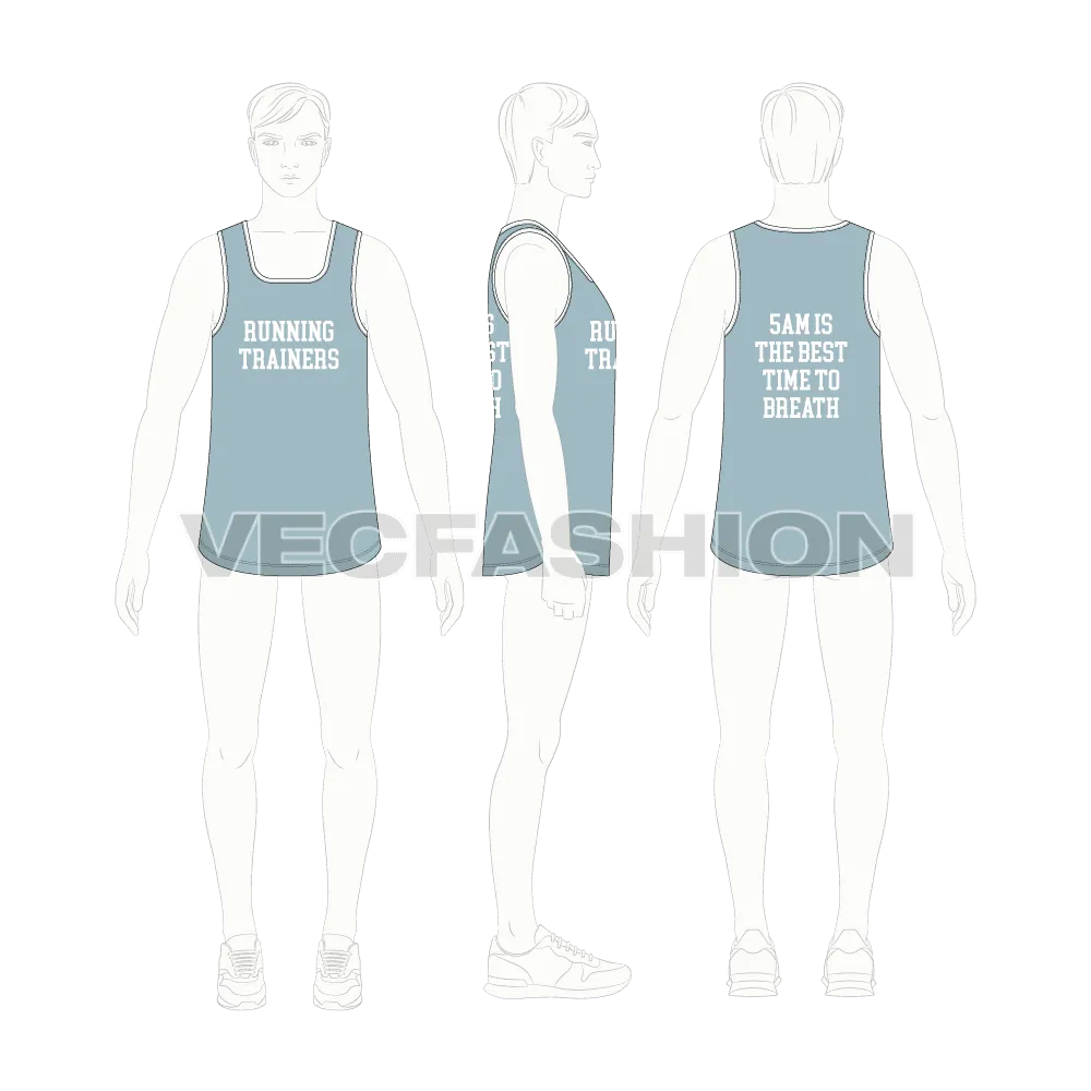 Mens Curved Hem Workout Top