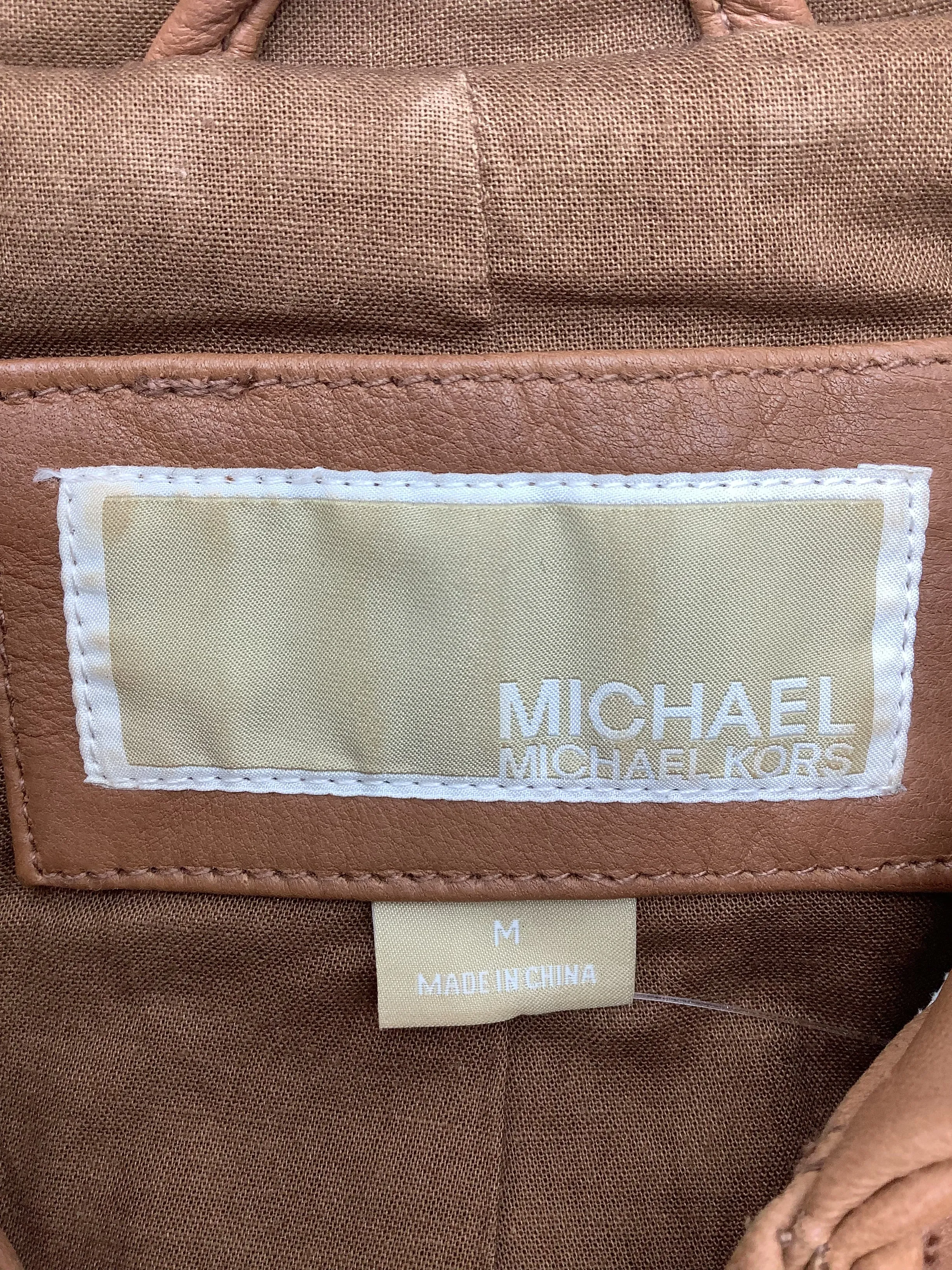 Michael Kors Leather Biker Jacket Size: M