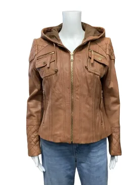 Michael Kors Leather Biker Jacket Size: M