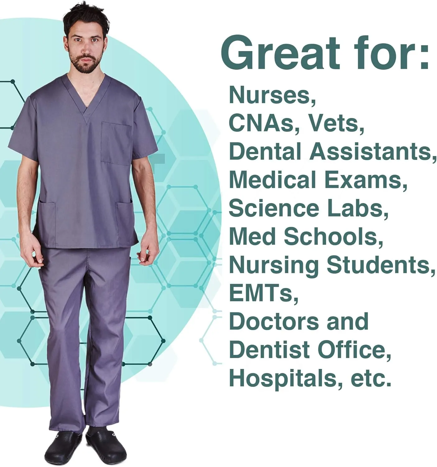 Natural Uniforms Comfortable Fit Men's Workwear Uniform 8 Pocket Top and Pant Set